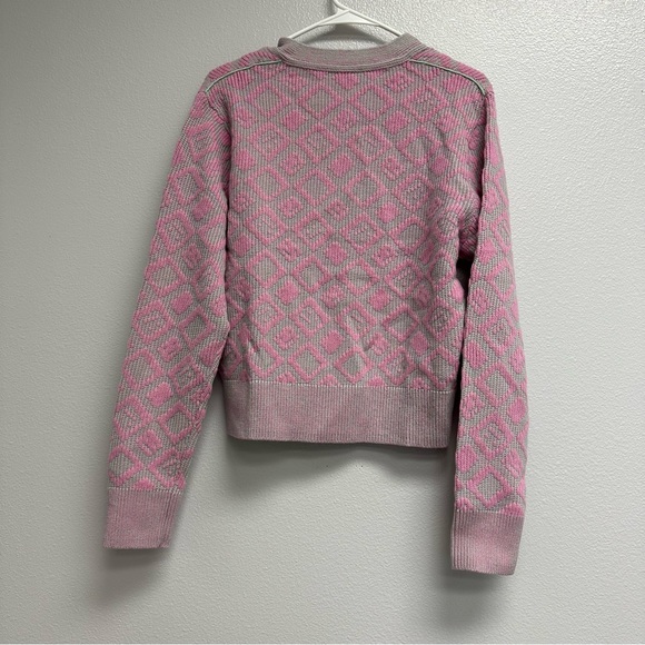 Face Tiles wool and cotton cardigan - Picture 6 of 6